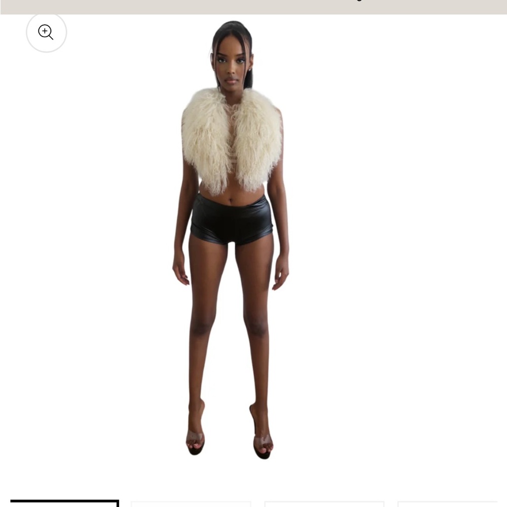 Varenne Mongolian Fur Halter Top